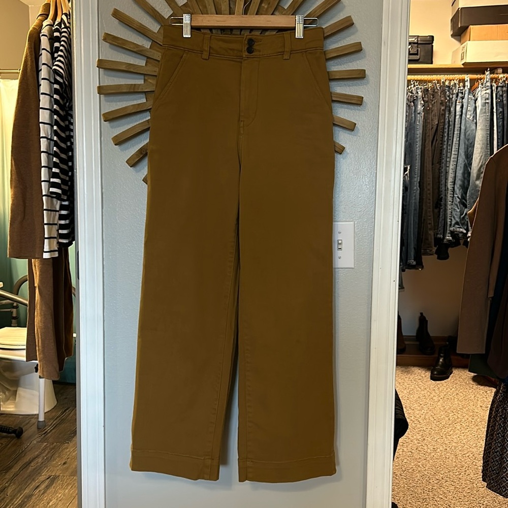 Everlane Organic Wide-Leg Pant in Tapenade size 4